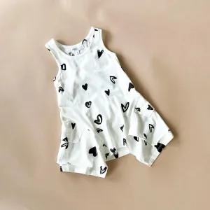 Etta-Heart Tunic top | White