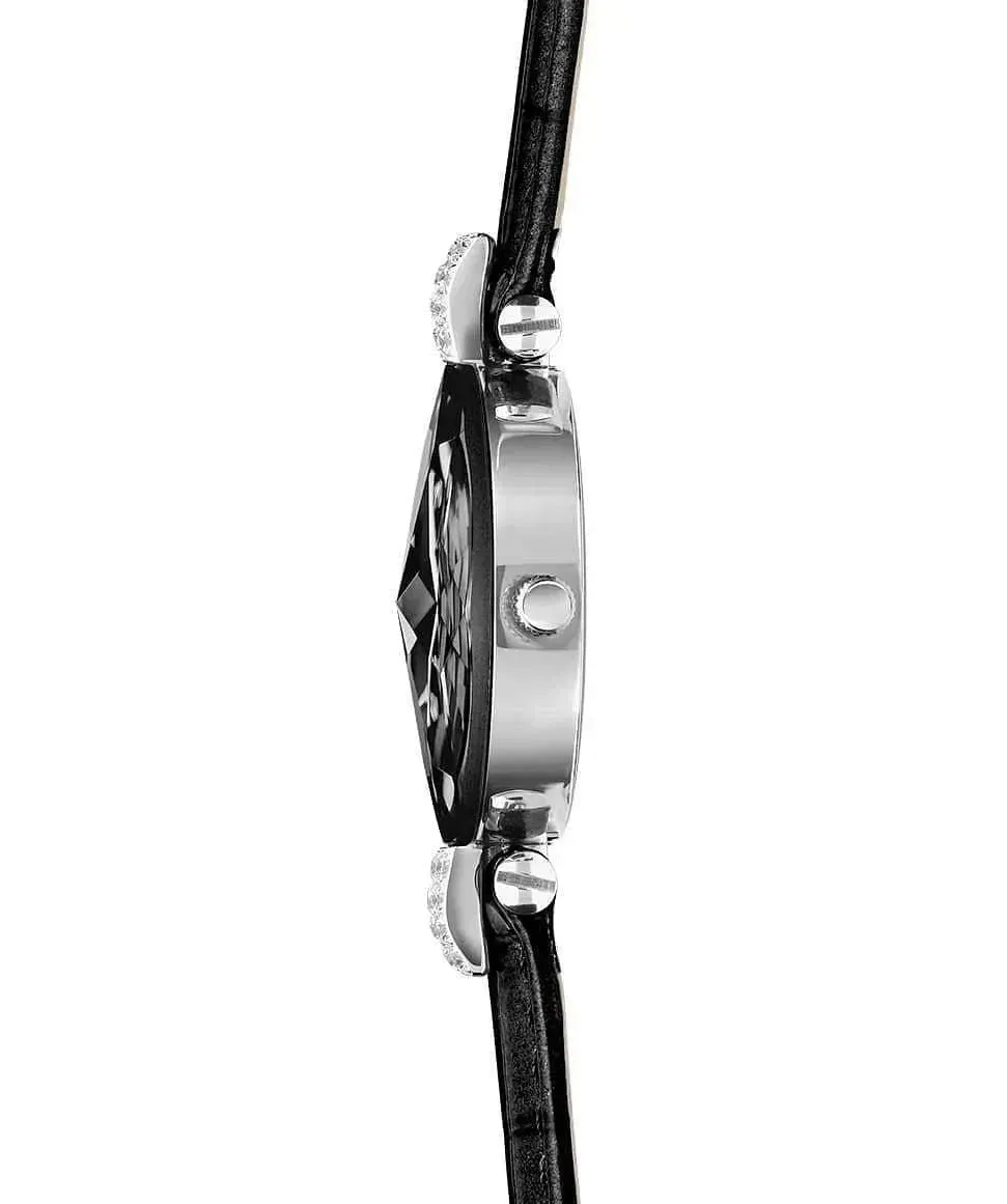 Facet Strass Swiss Ladies Watch Steel Black J5.620.S