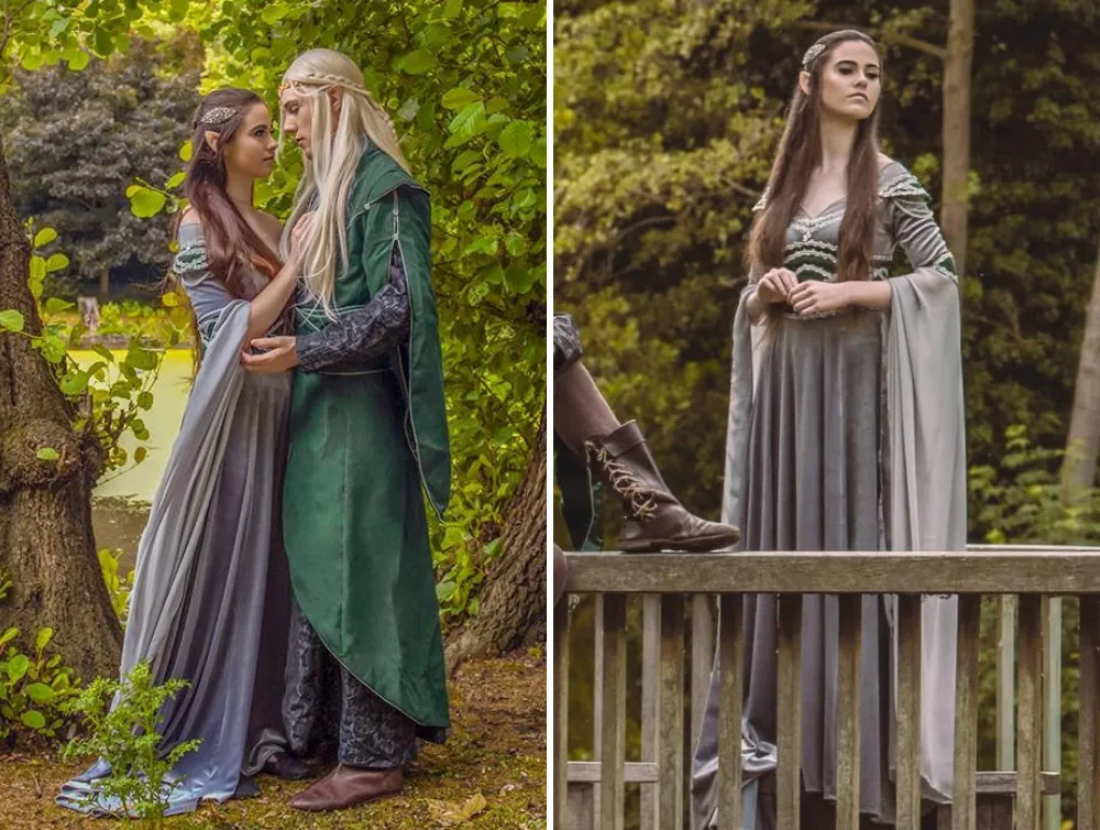 Fantasy Elven wedding velvet costume