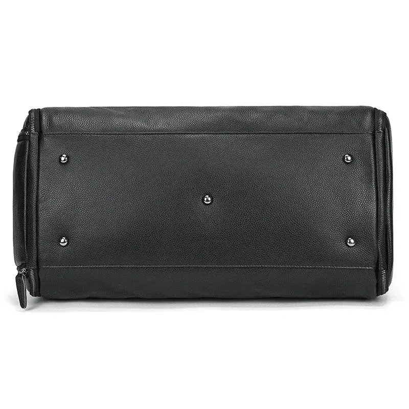 Fashion Leather Duffel Bag – Folding Bag for Suits and Travel