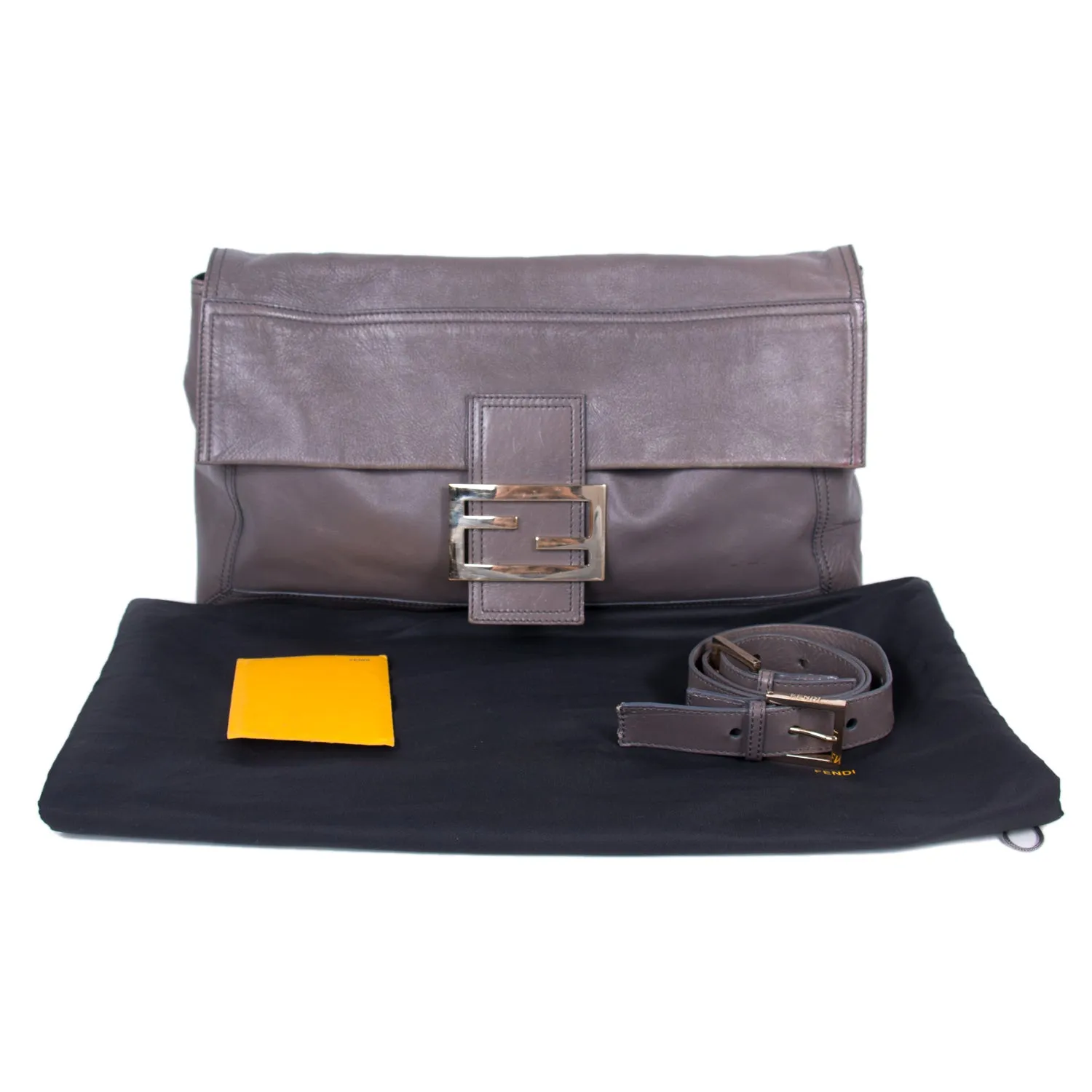 Fendi Large Leather Baguette Bag