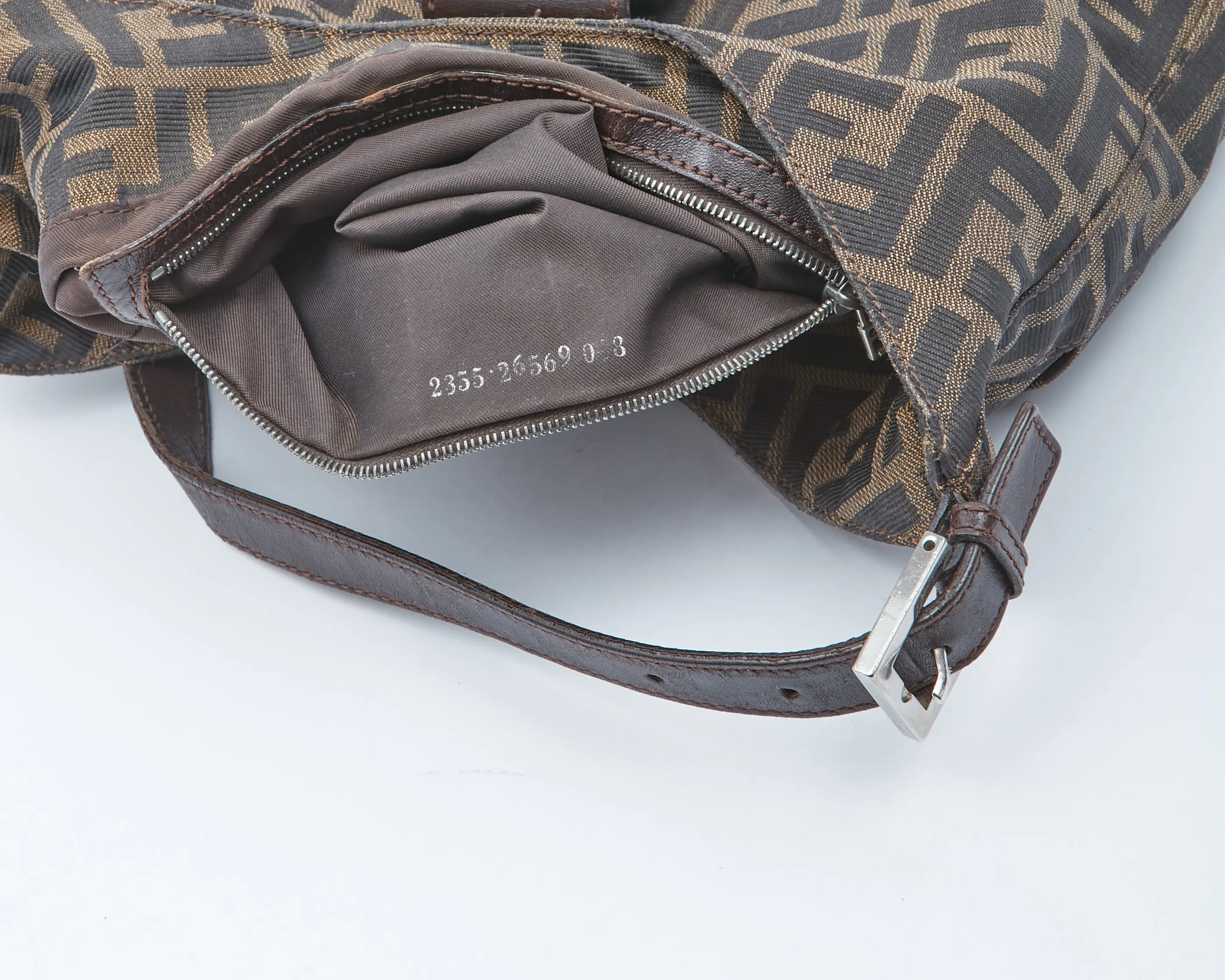 Fendi Zucca Print Canvas Shoulder Bag