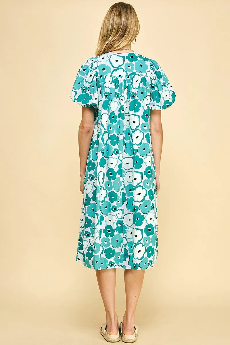 FLORA PRINT TUNIC MAXI DRESS