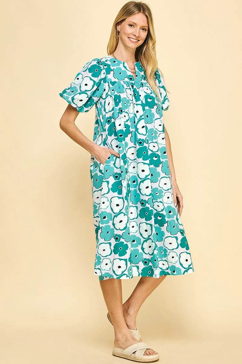 FLORA PRINT TUNIC MAXI DRESS