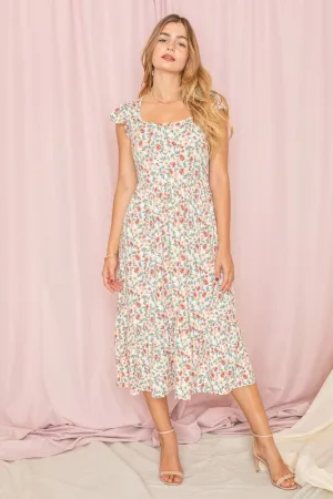 Flutter Sleeve Floral Sundress