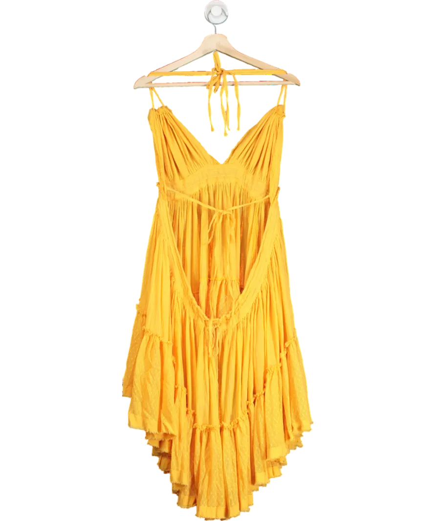 Free People Orange 100 Degree Tunic Dress UK L