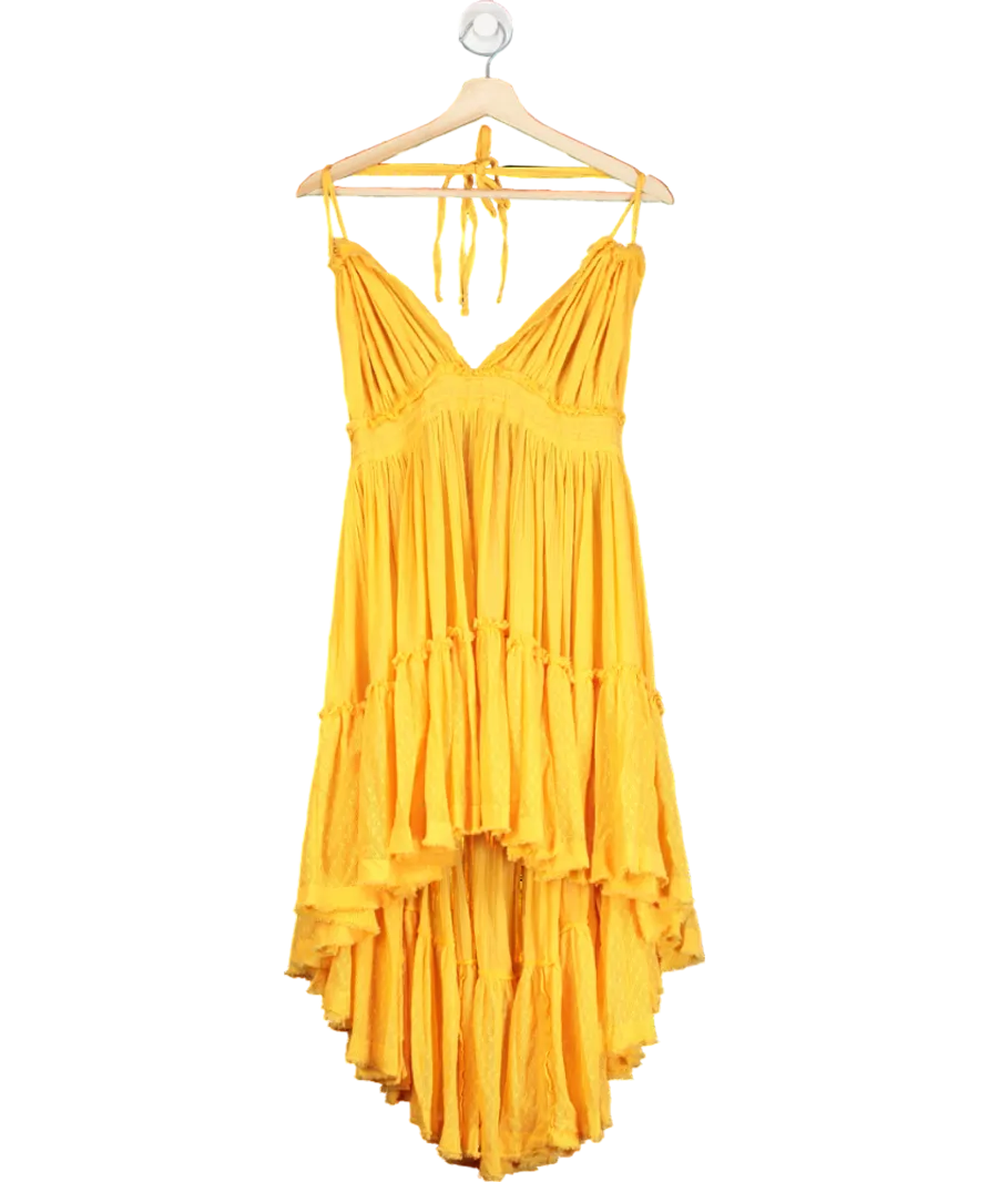 Free People Orange 100 Degree Tunic Dress UK L