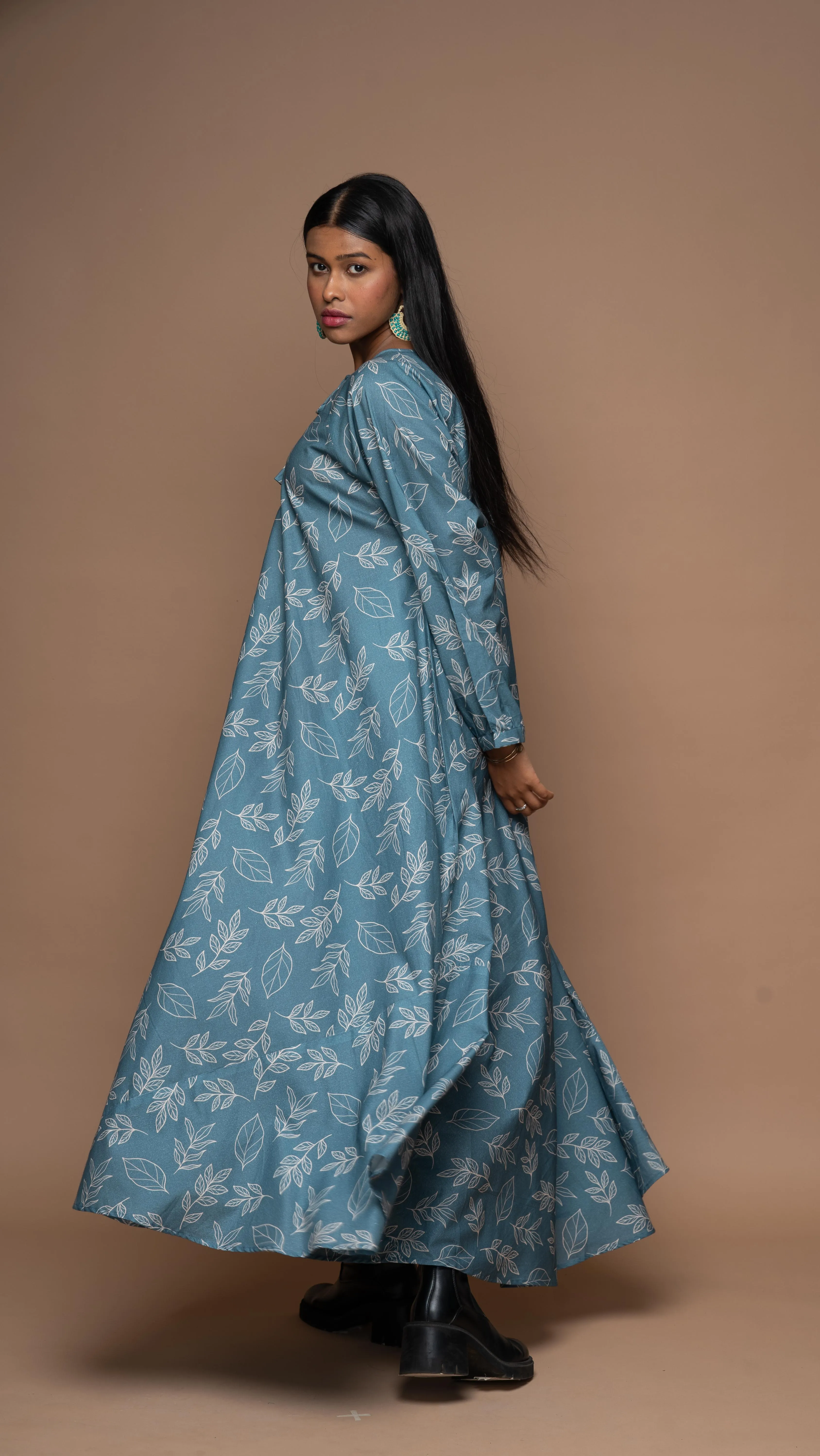 Free Spirit Long Maxi Dress in Rising Up Pattern