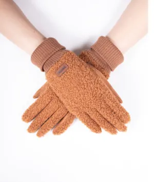 Fuzzy Faux Lamb Wool Gloves