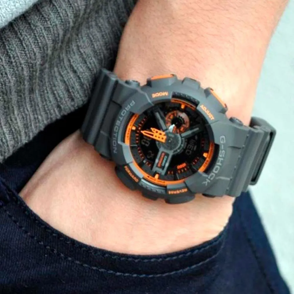 G-Shock Analog-Digital With Grey Resin Band Men's Watch GA110TS-1A4