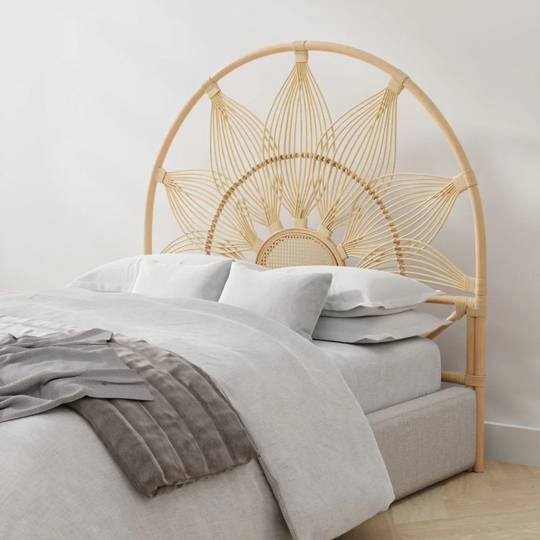 Gafford Wicker/Rattan Open-Frame Headboard Dakota Fields Color: Gold Size: Full