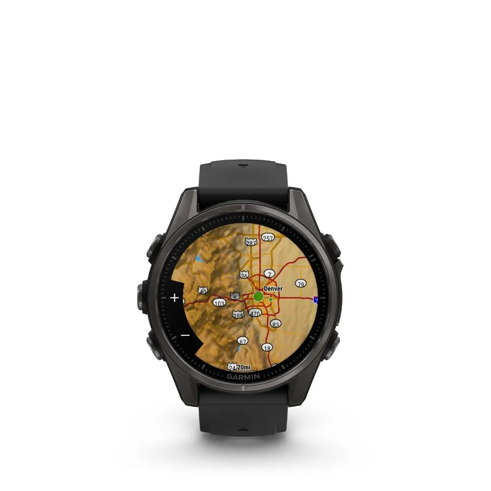 Garmin Fenix 8 51mm AMOLED Sapphire (Carbon Grey DLC Titanium with Black/Pebble Grey Silicone Band)
