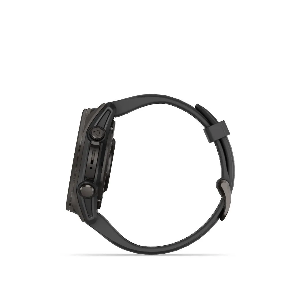 Garmin Fenix 8 51mm AMOLED Sapphire (Carbon Grey DLC Titanium with Black/Pebble Grey Silicone Band)