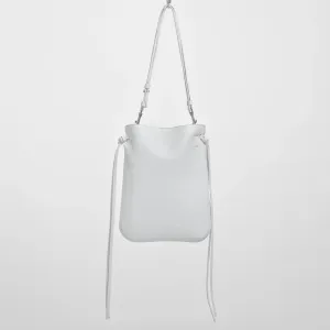 GIG POUCH | white leather with silver