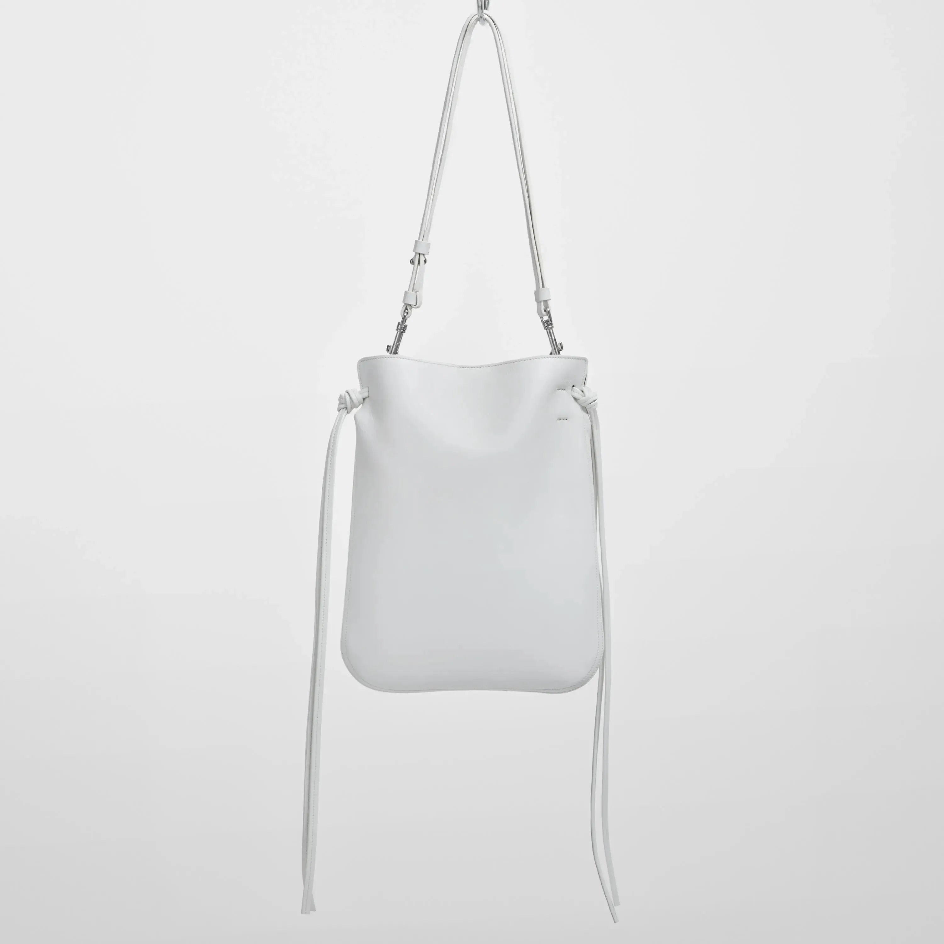 GIG POUCH | white leather with silver
