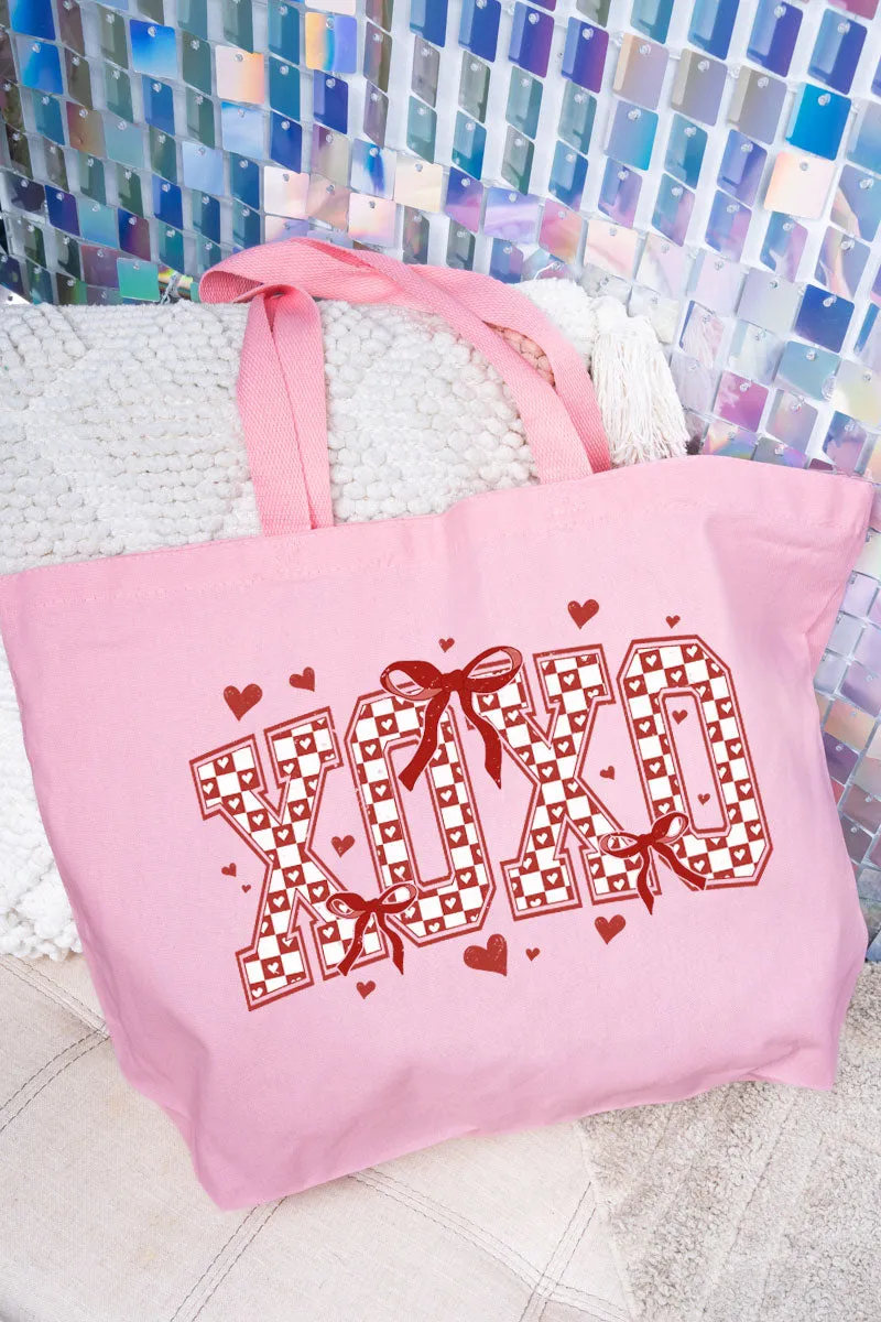 Girlie Red XOXO Canvas Jumbo Tote