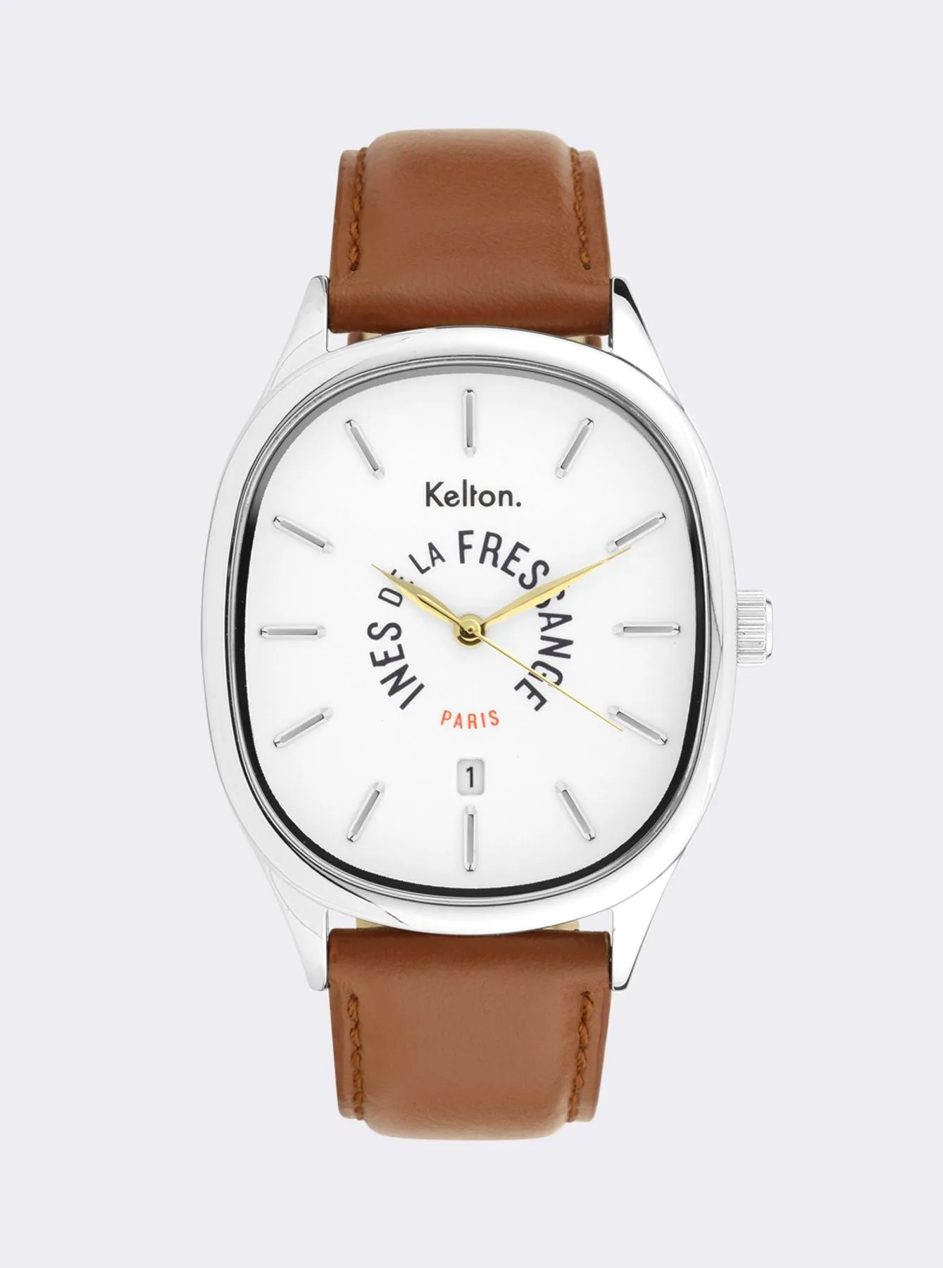 Grande Colorama camel watch Kelton x Ines de la Fressange Paris