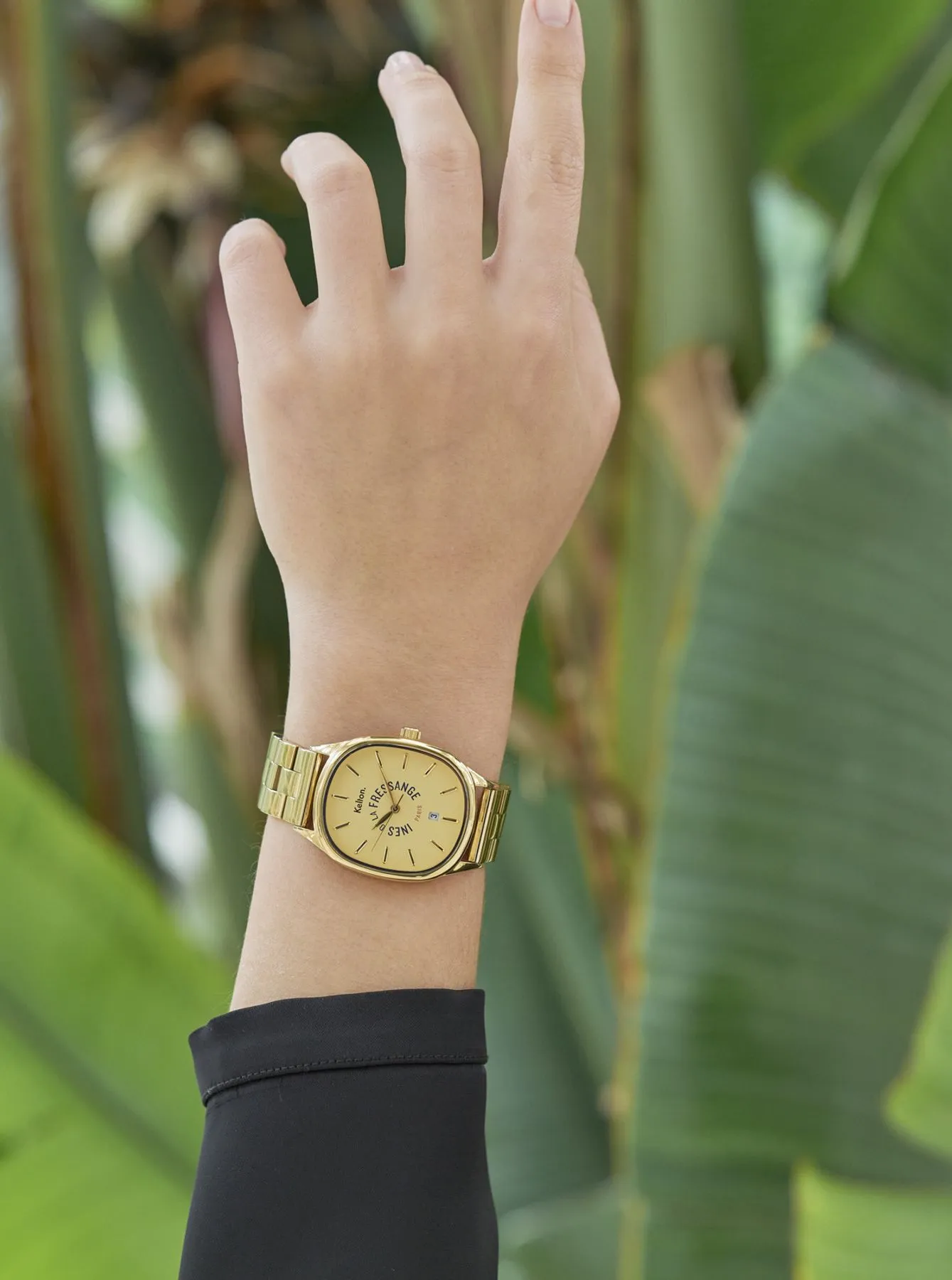 Grande Colorama gold watch Kelton x Ines de la Fressange Paris