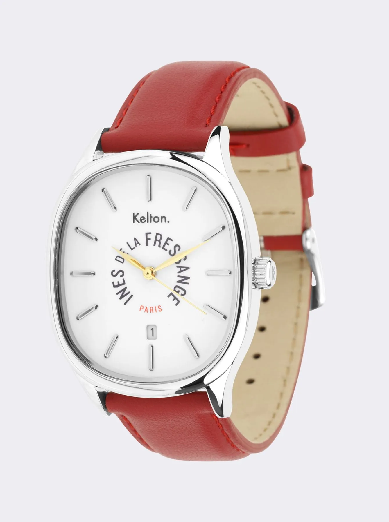 Grande Colorama red watch Kelton x Ines de la Fressange Paris