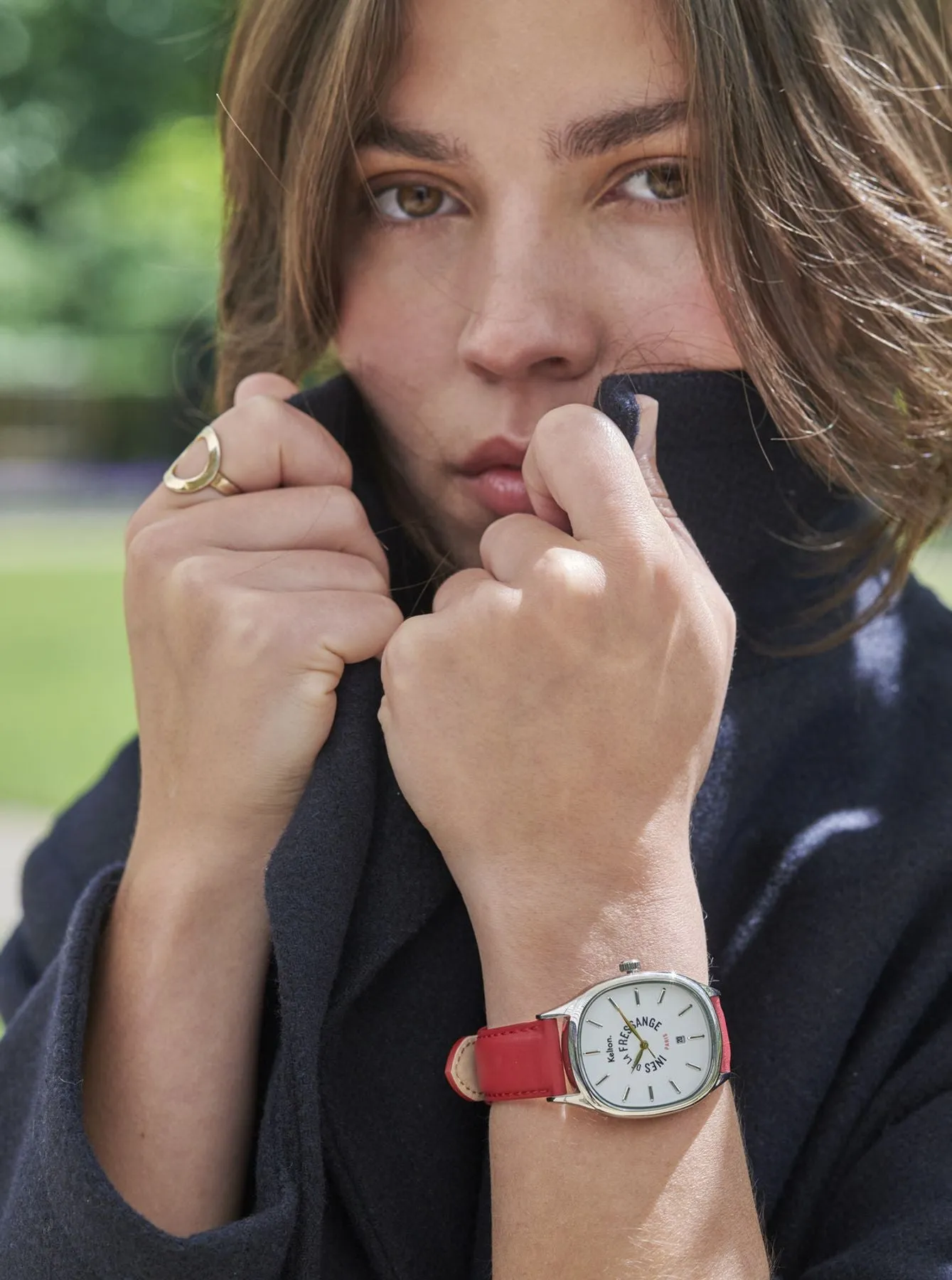 Grande Colorama red watch Kelton x Ines de la Fressange Paris