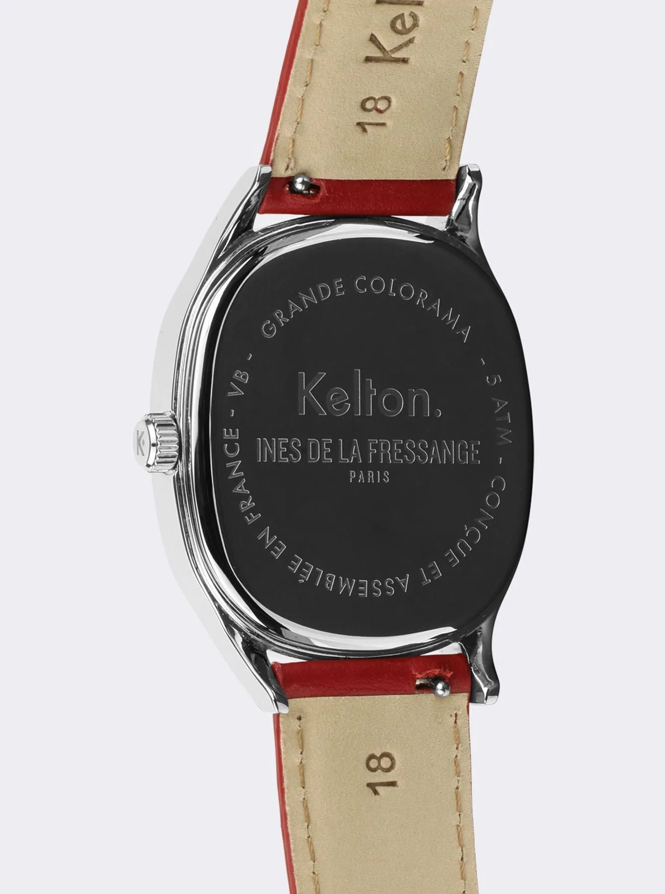 Grande Colorama red watch Kelton x Ines de la Fressange Paris
