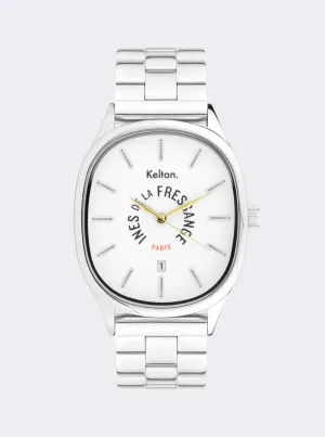 Grande Colorama silver watch Kelton x Ines de la Fressange Paris