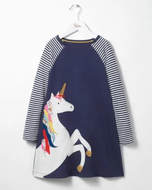 Graphic Print Long Sleeve Dress