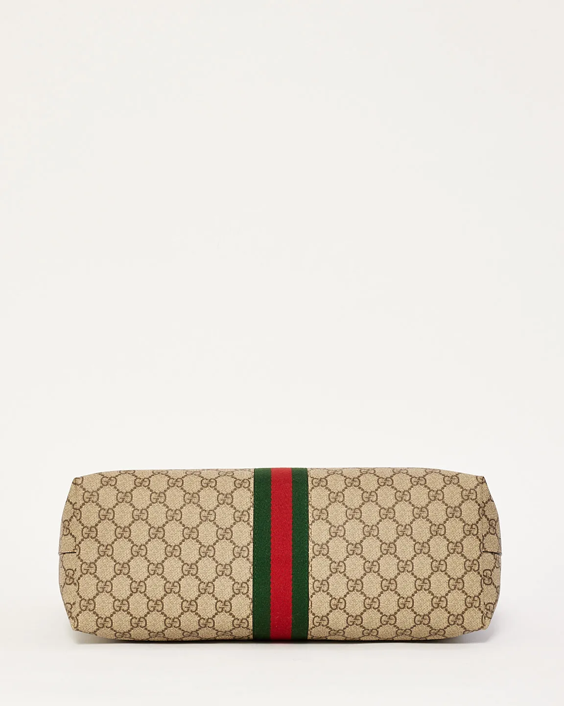 Gucci Brown GG Supreme Canvas Medium Ophidia Web Tote Bag