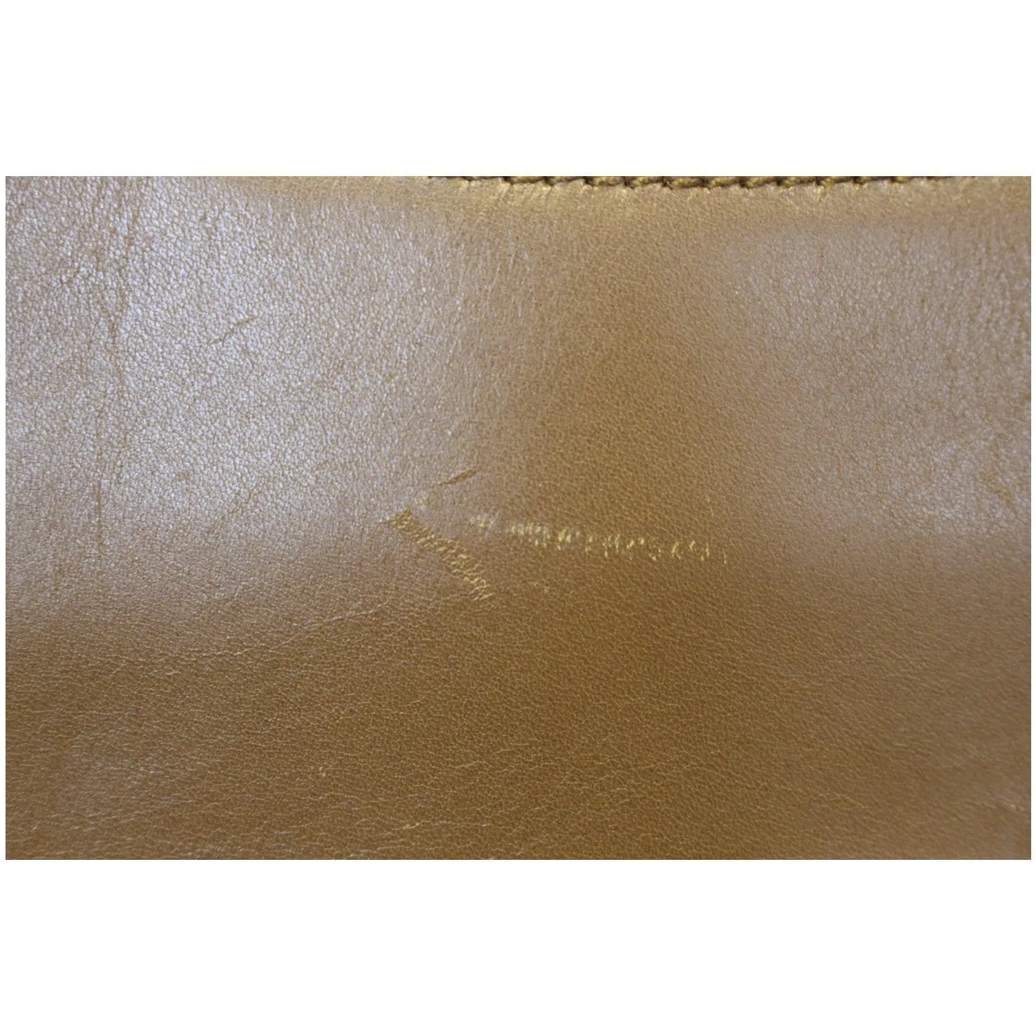 GUCCI Brown Leather Topstitch Shoulder Bag