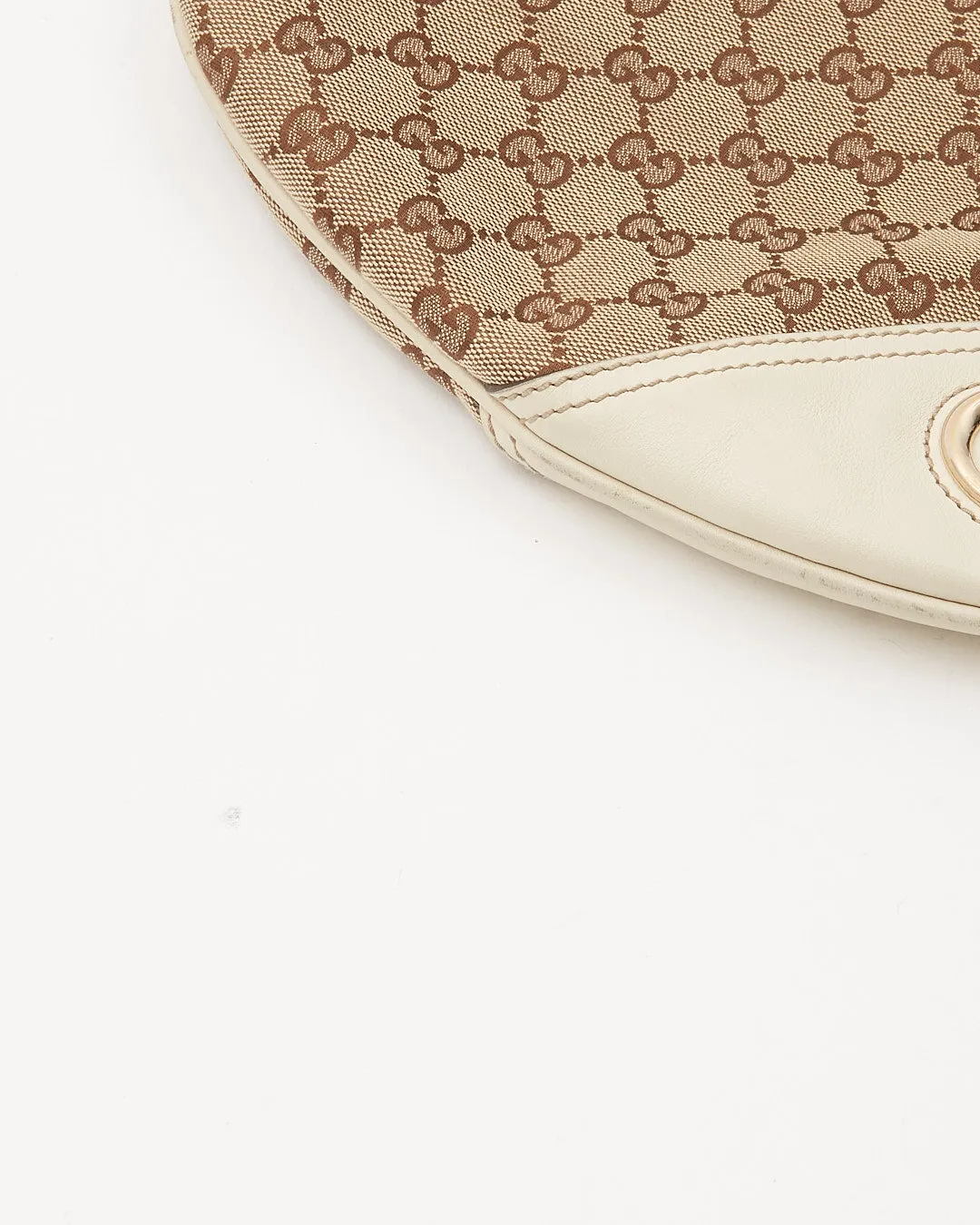 Gucci Cream GG Supreme Canvas Crossbody Bag