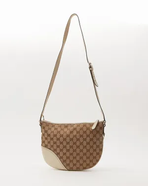 Gucci Cream GG Supreme Canvas Crossbody Bag