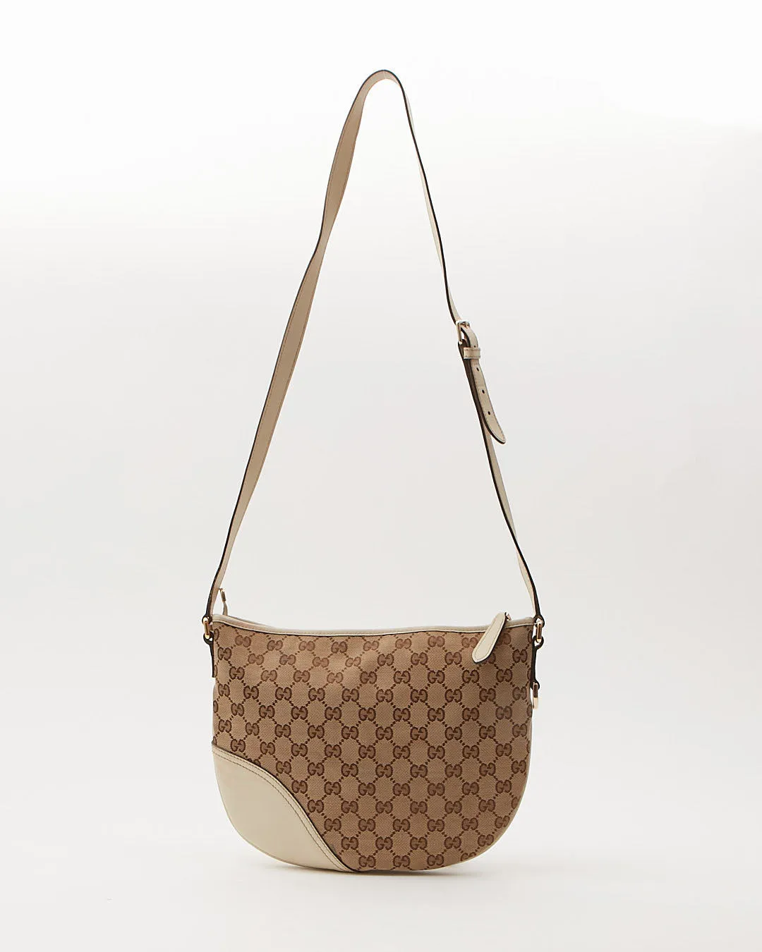 Gucci Cream GG Supreme Canvas Crossbody Bag