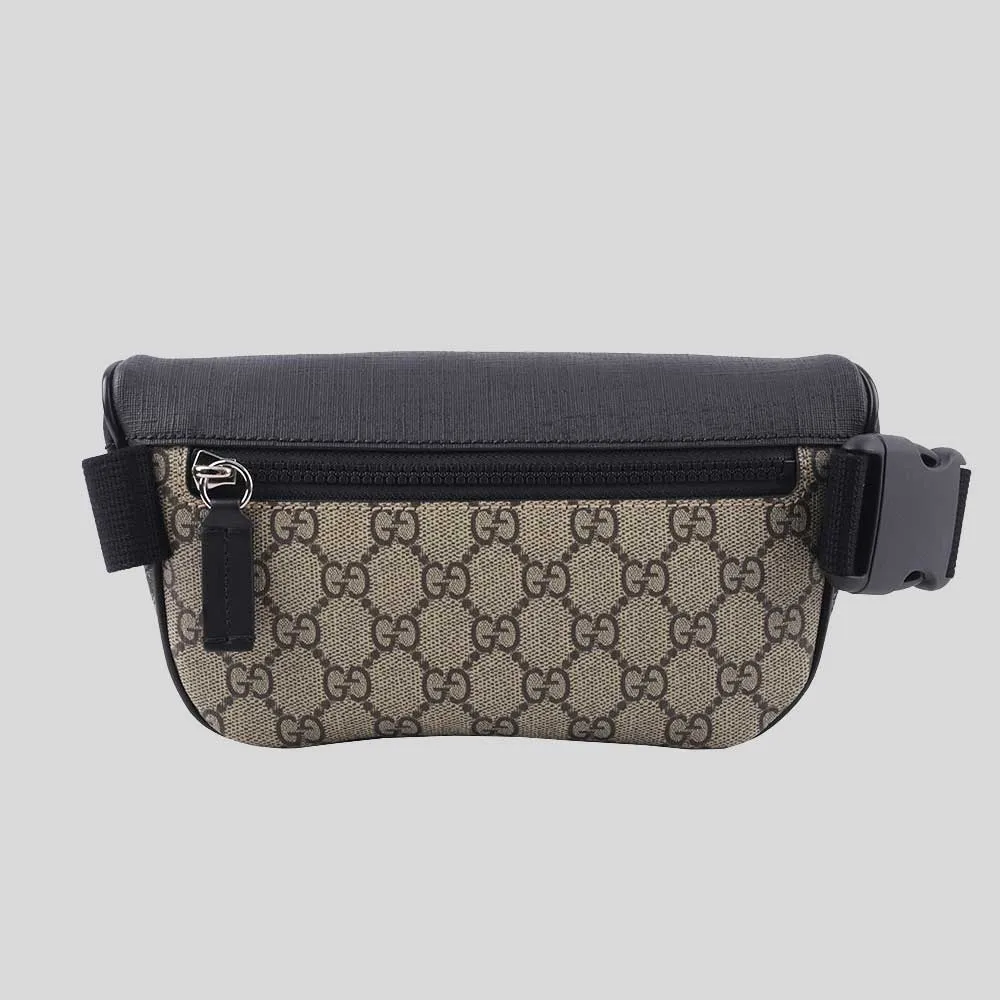 GUCCI GG Supreme Canvas Unisex Belt Bag Beige/Black RB-779877