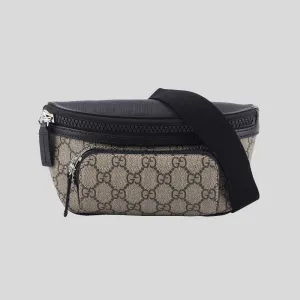 GUCCI GG Supreme Canvas Unisex Belt Bag Beige/Black RB-779877