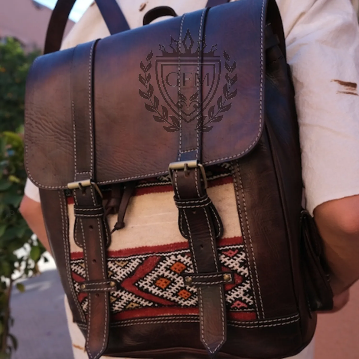 Handmade Moroccan Backpack for Stylish Travelers