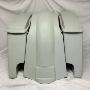 Harley Davidson Softail Heritage 4" Extended Stretched Saddlebags Lids Fender Dual CutOuts