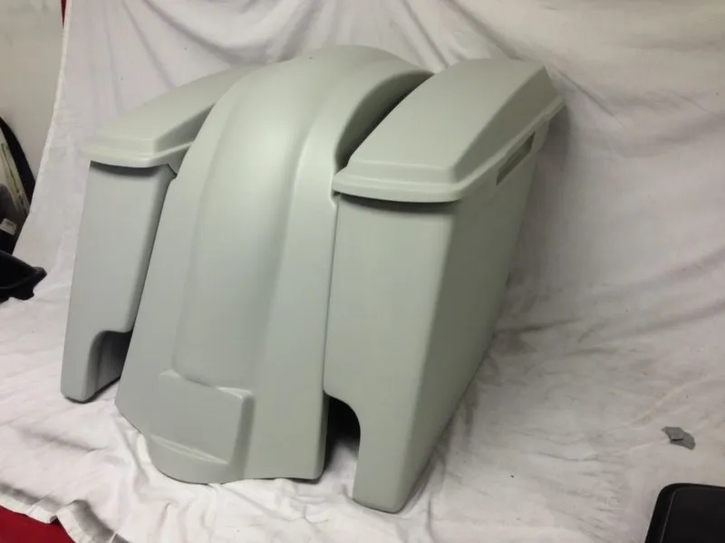 Harley Davidson Softail Heritage 4" Extended Stretched Saddlebags Lids Fender Dual CutOuts