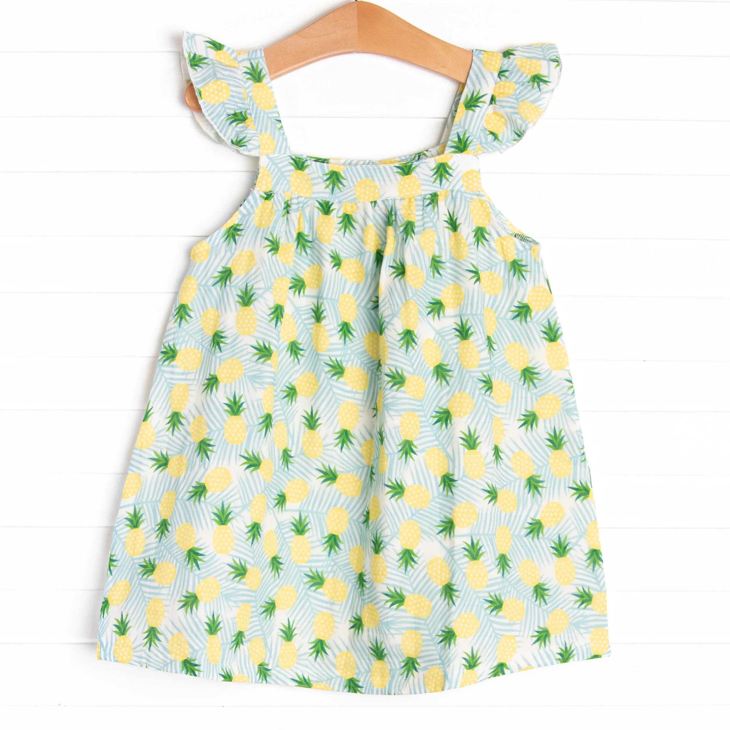 Hawaiian Punch Muslin Dress, Blue