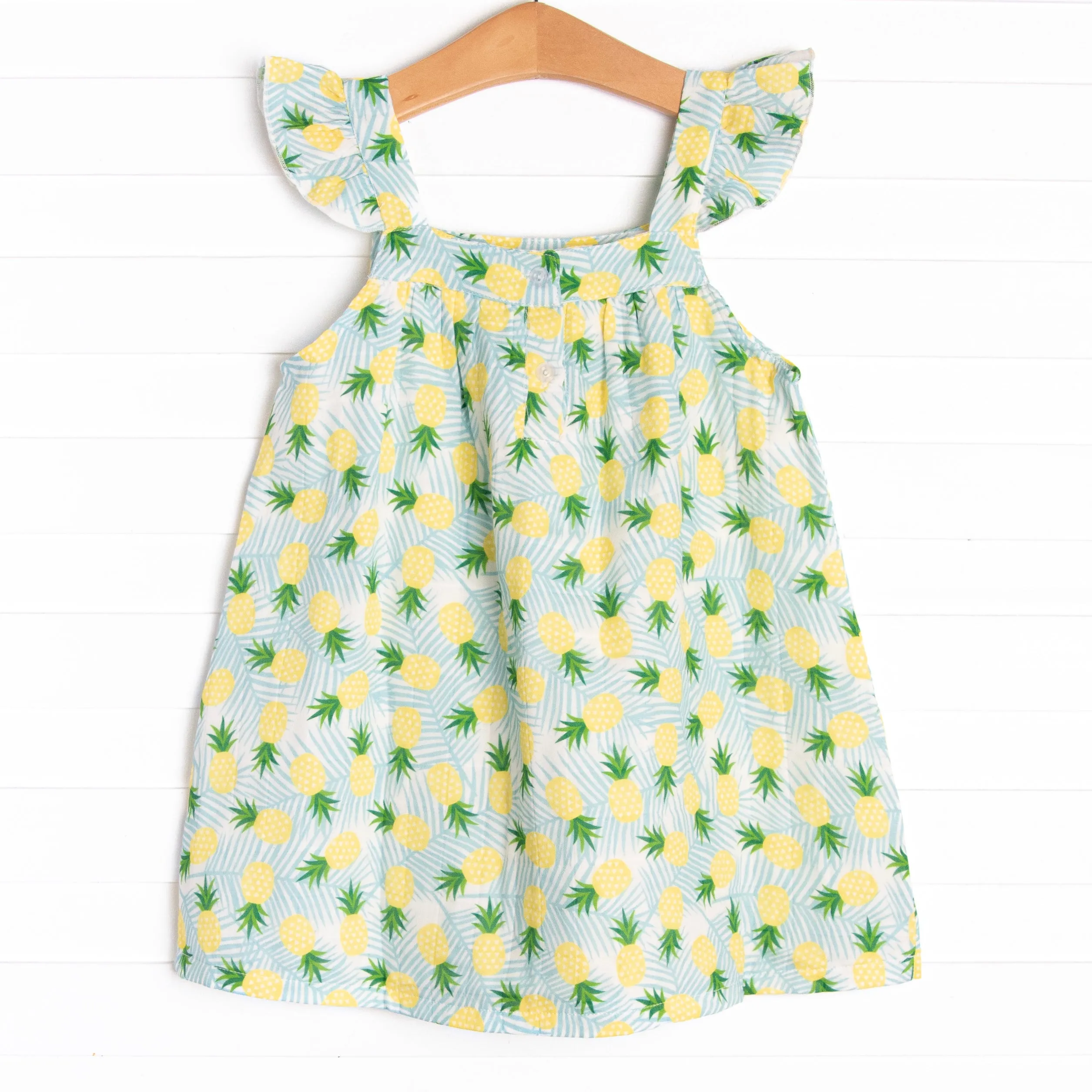 Hawaiian Punch Muslin Dress, Blue