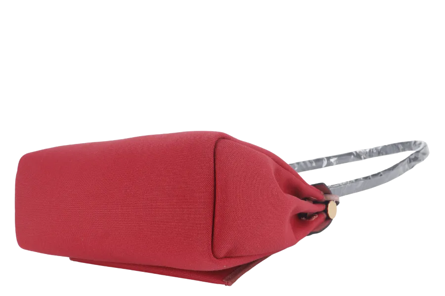 HERMES HERBAG 31 STAMP B (YEAR 2023) ROUGE CANVAS GOLD HARDWARE WITH DUST COVER AND BOX