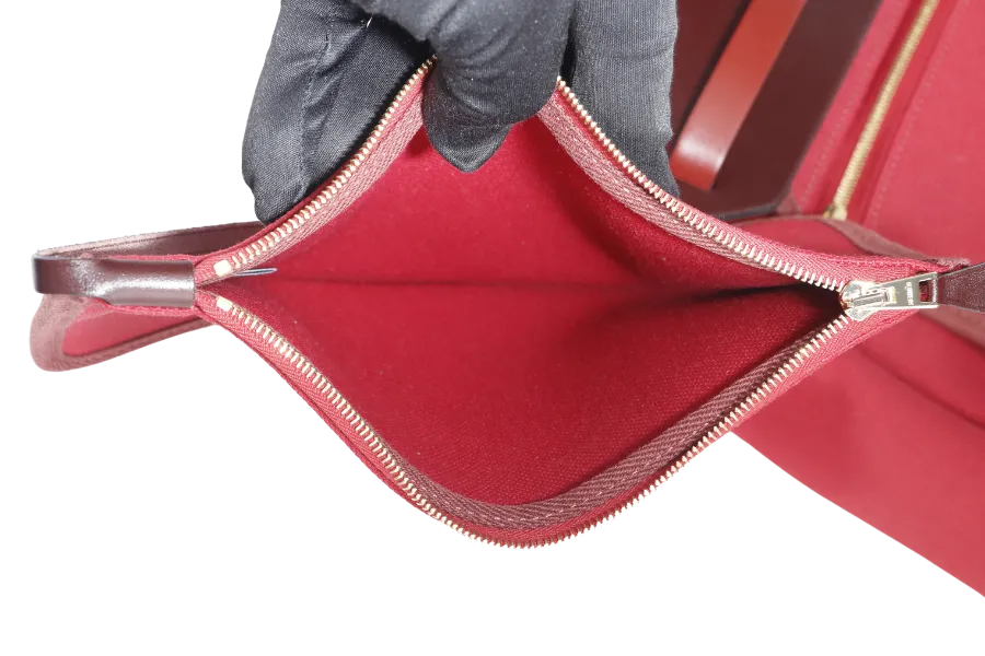 HERMES HERBAG 31 STAMP B (YEAR 2023) ROUGE CANVAS GOLD HARDWARE WITH DUST COVER AND BOX