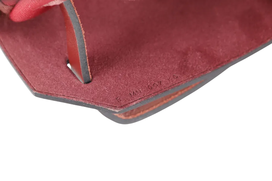 HERMES HERBAG 31 STAMP B (YEAR 2023) ROUGE CANVAS GOLD HARDWARE WITH DUST COVER AND BOX