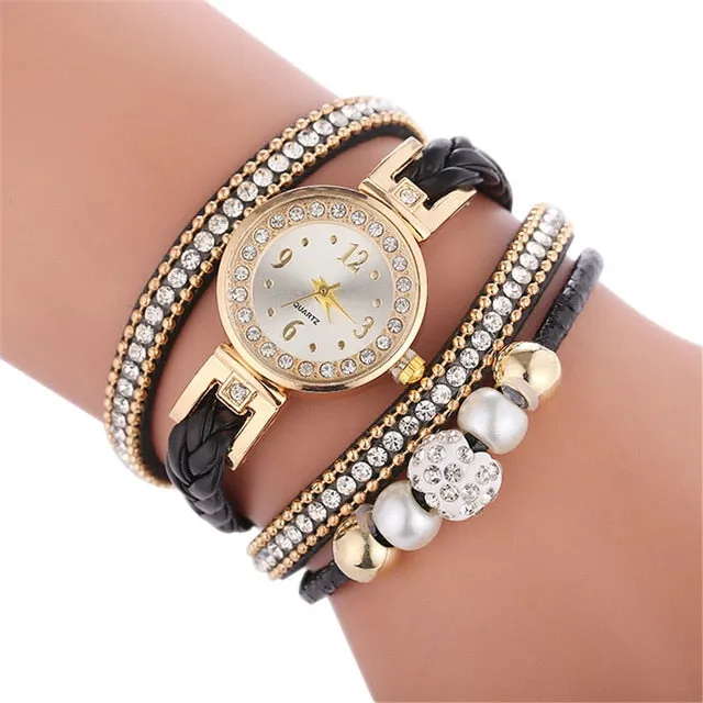 High Quality Beautiful Fashion Women Bracelet Watch Ladies Watch Casual Round Analog Quartz Wrist Bracelet Watch For Women Clock