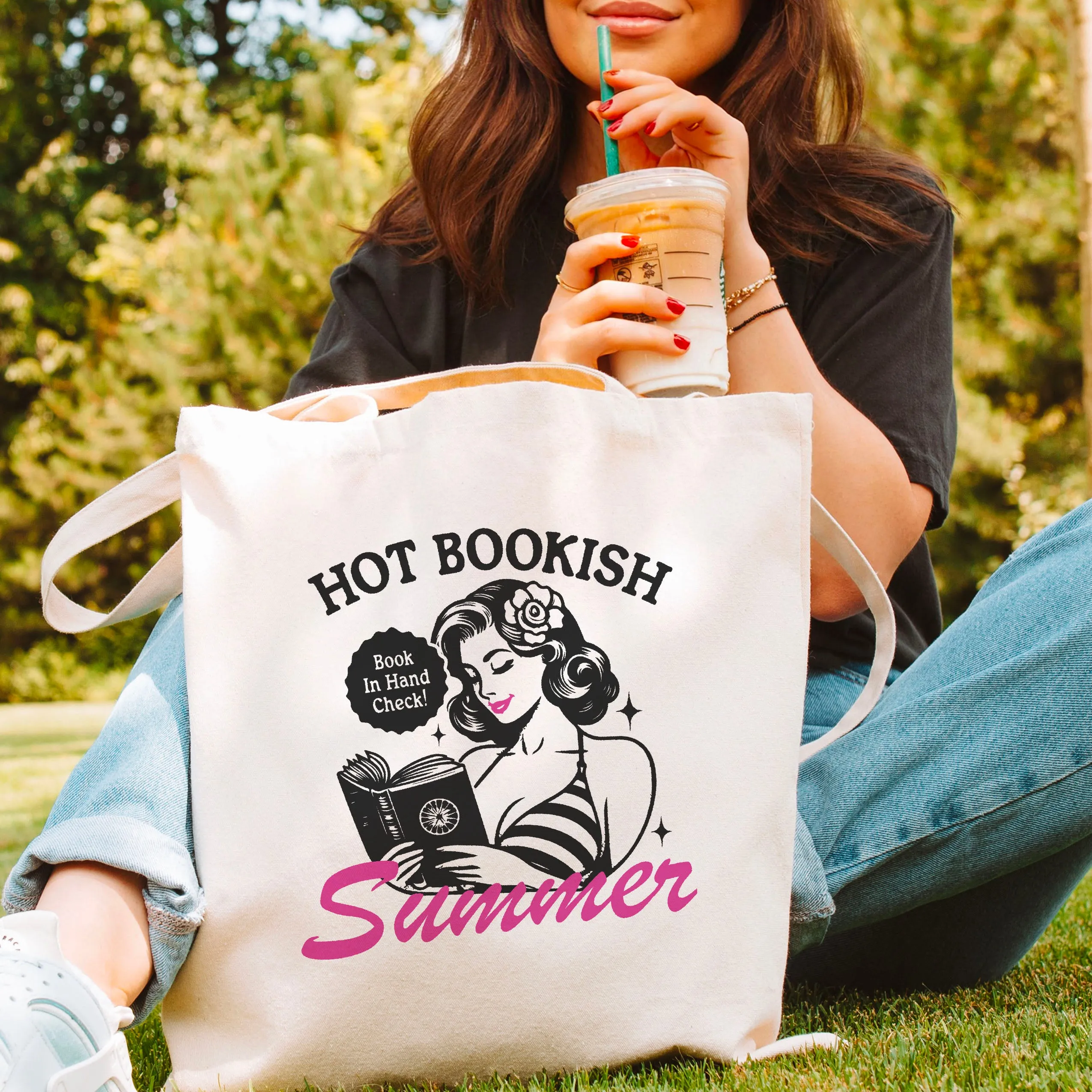 Hot Bookish Summer Tote Bag