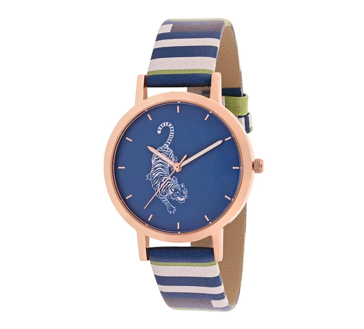 India Circus by Krsnaa Mehta Sapphire Stripes Wrist Watch