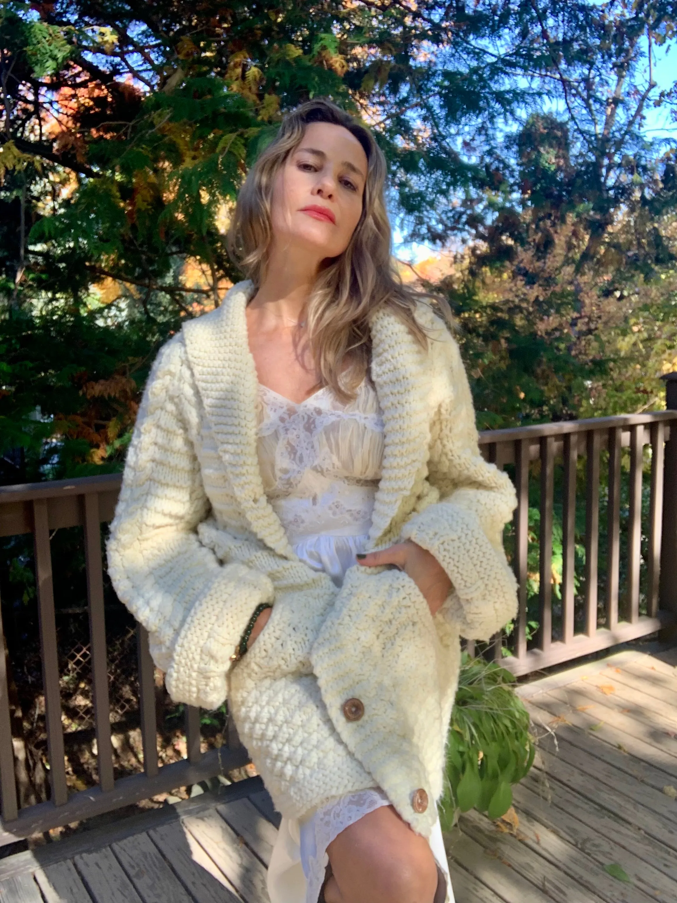 Irish Wool Cardigan - 70s - 70J
