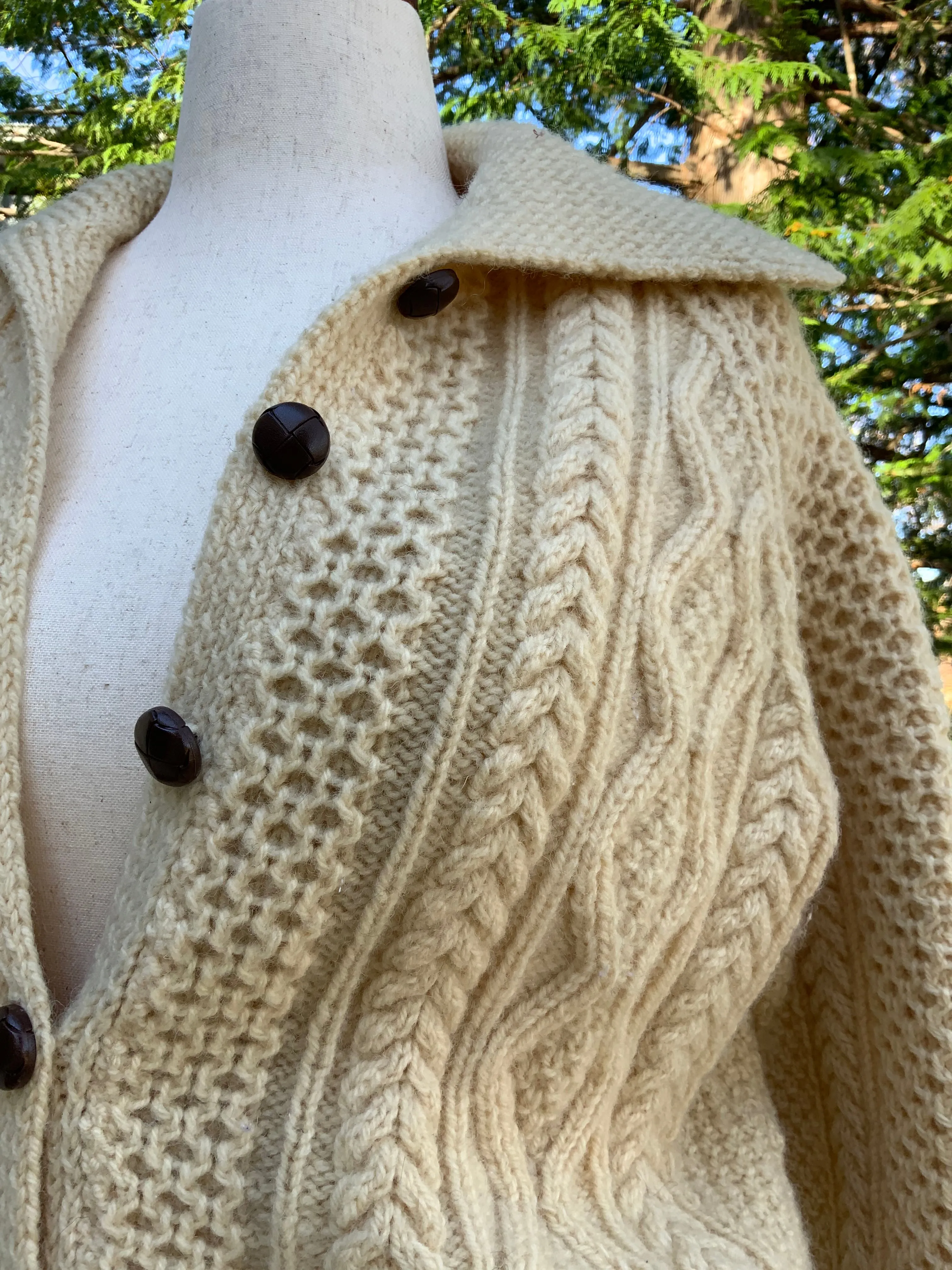 Irish Wool Cardigan - 70s - 70J