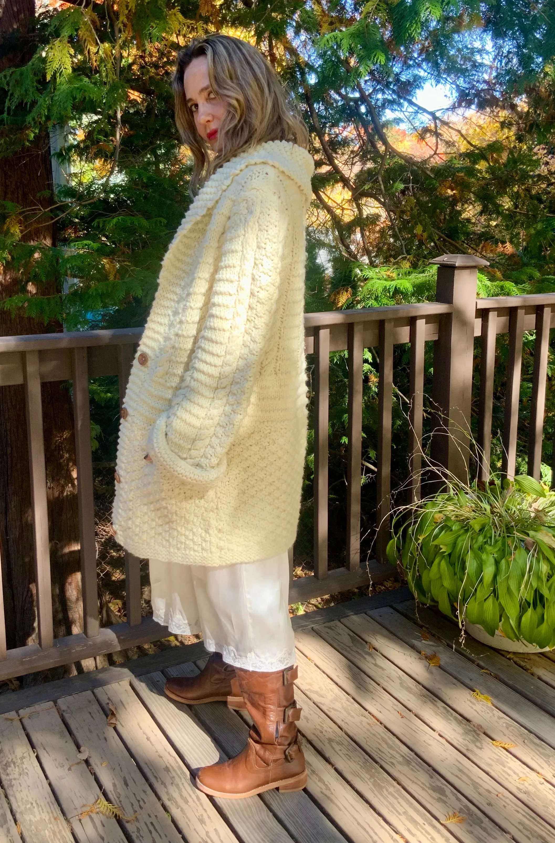 Irish Wool Cardigan - 70s - 70J