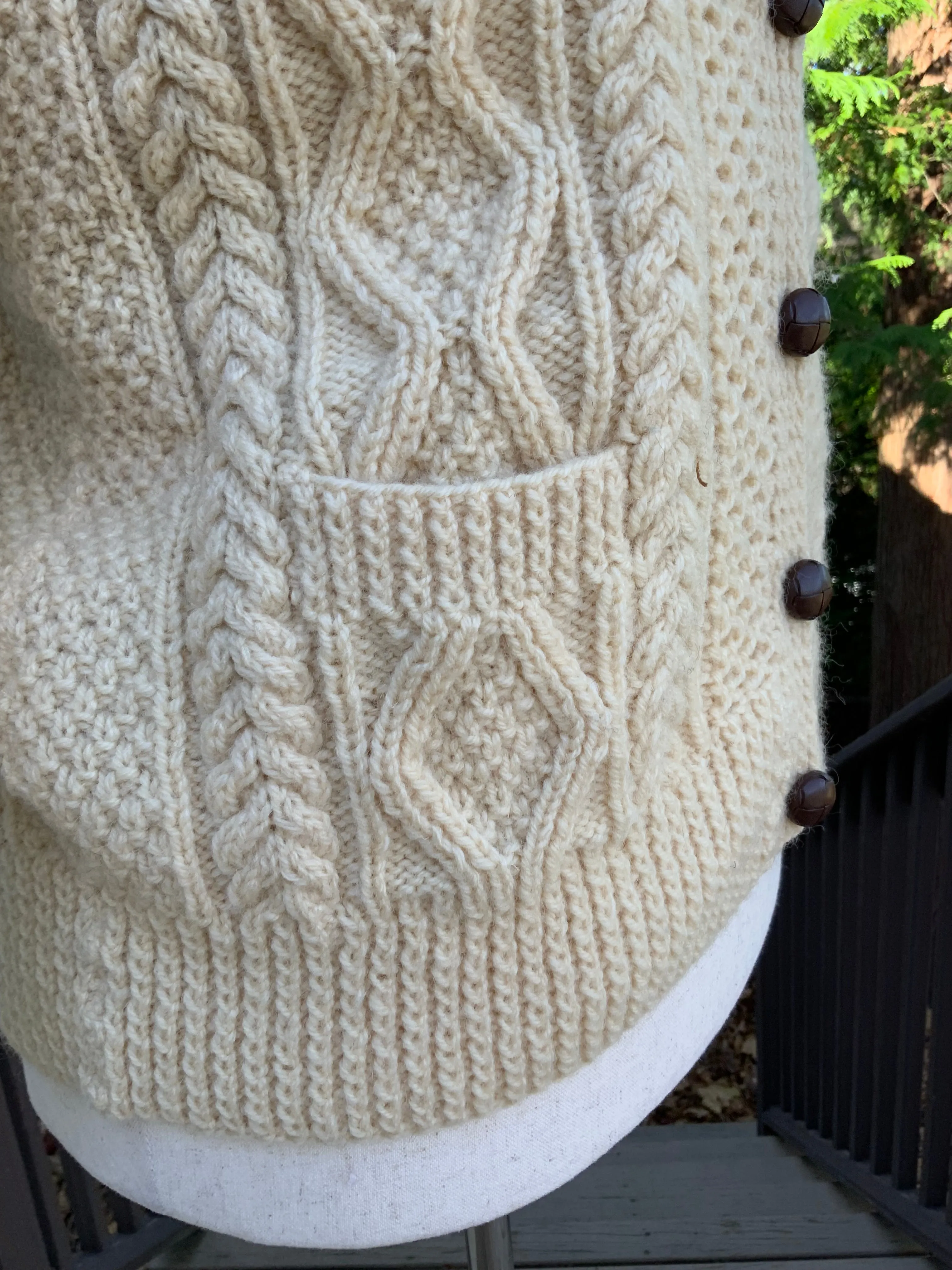 Irish Wool Cardigan - 70s - 70J