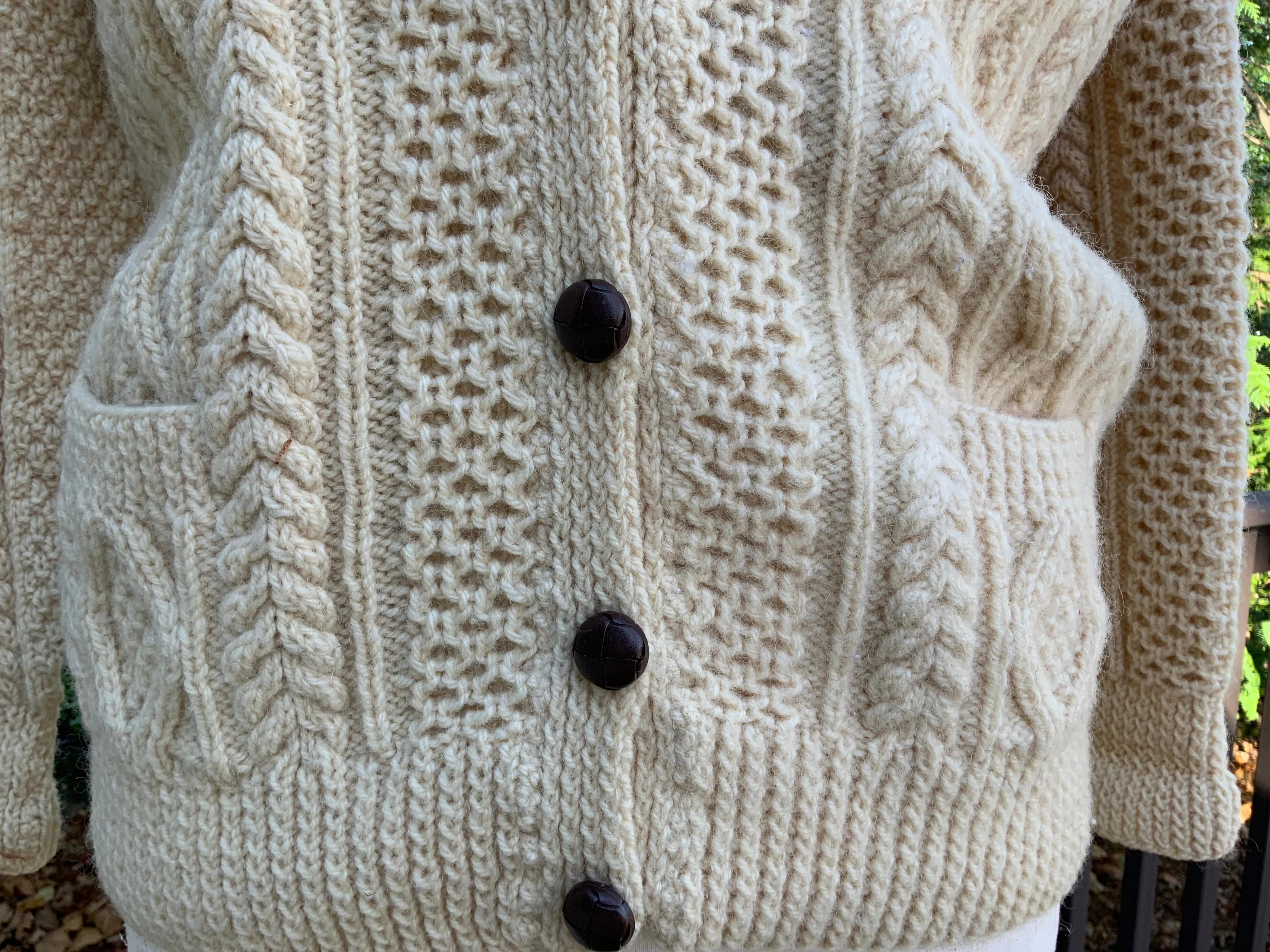 Irish Wool Cardigan - 70s - 70J